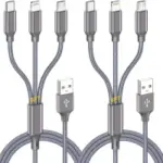 Haokande 3-in-1 6′ Long Multi Charging Cable (2-Pack) for $5.39