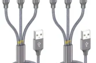 Haokande 3-in-1 6′ Long Multi Charging Cable (2-Pack) for $5.39