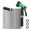 Heavy Duty 10-Function Hose Nozzle with 50ft Stainless Steel Garden Hose for $31.99