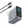 Hyleton 140W 4-Port GaN Fast Wall Charger with Smart Display for $26.39
