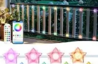 Implimage 50′ Smart Outdoor RGB Color Changing String Lights (8-Pack) for $14.99