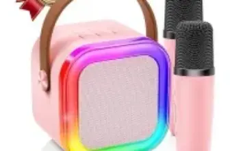 Kinglucky Mini Karaoke Machine with 2 Microphones for $9.99