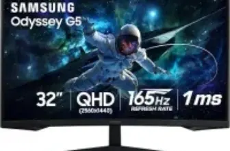 Samsung Odyssey G55C 32″ Curved Gaming Monitor – 2560×1440, 165Hz for $189.99