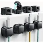 Smofish 6-Pack Magnetic Cable Clips (Clear) for $4.49 $8.99