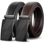 Truyis Men’s 1 3/8″ Leather Ratchet Belts (2-Pack) for $13.99