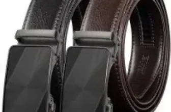 Truyis Men’s 1 3/8″ Leather Ratchet Belts (2-Pack) for $13.99