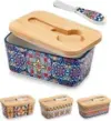 Vancasso 6.5″ Polished Ceramic Butter Dish with Lid for $13.49