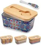 Vancasso 6.5″ Polished Ceramic Butter Dish with Lid for $13.49