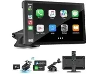 9″ Wireless Real-time GPS with Android CarPlay and 4K Dash Cam for $43.99