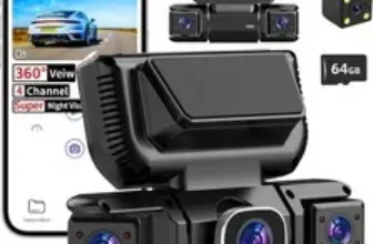 YUINWEN W6 360° 4-Channel Dash Camera – $21.00