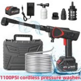 1100 PSI Cordless Electric High Pressure Washer Gun – $34.69