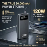 120W Super Fast Charge 50000mAh Power Bank for $25.99