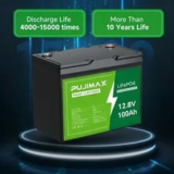 12V 100Ah LiFePO4 Lithium Battery with Built-in BMS for $109.68