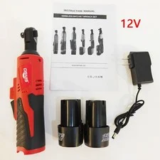 12V Cordless Electric Ratchet Wrench with 2 Batteries & Charger for $15.59