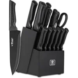15-Piece Kitchen Knife Set with Block for $28.99