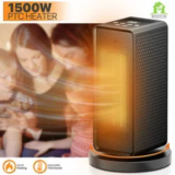 1500W Electric Space Heater with Adjustable Coil Heating Fan – New, $9.00 ($17.99 Value)