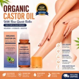 1Bottle Organic Golden Castor Oil Roll-On with Rose Quartz for Skin and Hair – Now $9.53