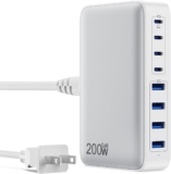USB C Charger 200W USB C Charger Block,Upgraded GaN III 8-Port Fast Charging Station Hub,PD 65W Laptop Charging Adapter Compatible with MacBook $29 (17%Off)