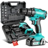 20V Cordless Drill Set with Battery and Charger for $67.19