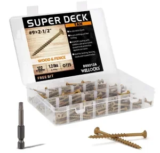 WELLOCKS #9×2-1/2″ Deck Wood Screws – 122 Pieces for $6.49