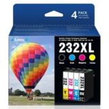 232XL Ink Cartridges for Epson Printers – 4-Pack for $15.82
