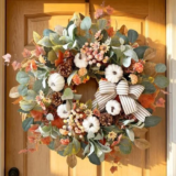 24 Inch Large Farmhouse Fall Wreath for $29.99
