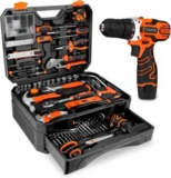 255-Piece Tool Set with 12V Cordless Drill – $121.77