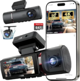 3-Channel 4K Dash Cam with Front and Rear Cameras for $44.99