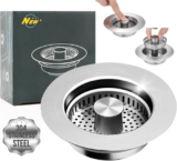 3-in-1 Stainless Steel Kitchen Sink Strainer Stopper Set for $5.99
