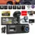 3-Lens Car Security Camera System for Front, Rear, and Interior – $30.99