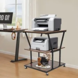 3-Tier Adjustable Printer Stand with Wheels for $89.58