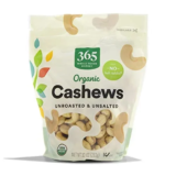365 by Whole Foods Market Organic Cashews 10 Ounce for $3.30