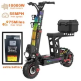 10000W 60V/40Ah Electric Scooter with Premium Seat for $2899.00