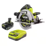 RYOBI ONE+ HP 18V 7-1/4″ Brushless Circular Saw Kit w/ 4Ah Battery & Charger – $135.00 ($199.00 Value)