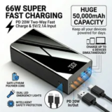 50000mAh Portable Power Bank with 66W PD Charging for $35.99