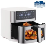 6 Quart White Air Fryer with 9-in-1 Functions for $46.79