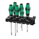 Wera Kraftform Plus 334/6 Slotted Screwdriver Set (6-Piece) with Rack & Lasertip for $29.99