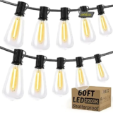 60FT Outdoor String Lights with 32 Shatterproof Edison Bulbs for $14.99