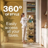 Amazon US – 63% OFF – 7-Tier Rotating Shoe Rack Tower, 360° Spinning Round Organizer for Closet or Entryway – $73.19 (reg $199.99)