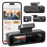 70mai 4K 3 Channel Dash Cam with GPS & 64GB SD Card for $100