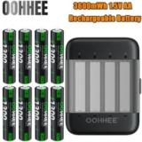 8-Pack of 1.5V 3600mWh AA Rechargeable Lithium Batteries with Charging Box for $10.98