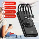 900000mAh Wireless Charger with 4 USB Cables for Mobile Devices – $22.99