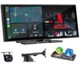Accfly 11″ CarPlay Screen with 1080p Backup Camera for $70
