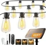 Addlon 102′ Waterproof Solar String Lights with 30 LEDs for $17.99