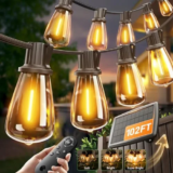 Addlon 102FT Solar String Lights with 30 Shatterproof LED Bulbs for $25 $25.00