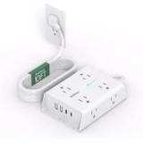 Addtam 8-Outlet Power Strip with 4 USB Ports and 10ft Extension Cord for $8.99