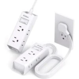 Addtam Cruise Essentials 6-Outlets Flat Plug Power Strip (2-Pack) for $9.99