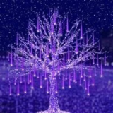 Adecorty 192-LED Purple Meteor Shower Lights for $6.49