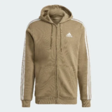 Adidas Men’s Essentials Fleece 3-Stripes Full-Zip Hoodie for $18.40