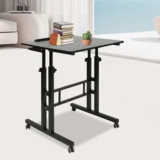 Adjustable Height Mobile Workstation Desk with Wheels for $63.59